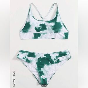 Plus Tie Dye Bikini Swimsuit SHEIN 3X